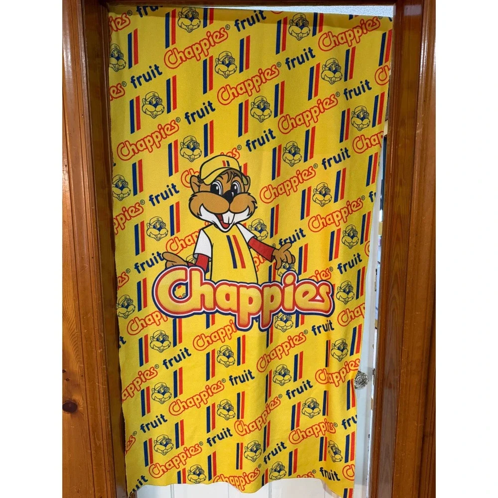Vintage Chappies Fruit Bubblegum Beach Towel Yellow Mascot Logo South Africa